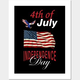 4th of July 1776  American independence day design Posters and Art